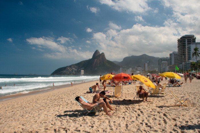 ipanema beach rio de janeiro brazil