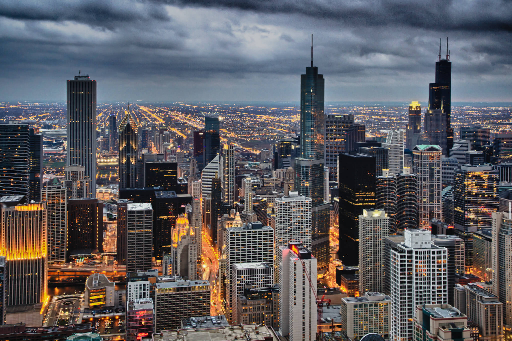 the view from the john hancock building